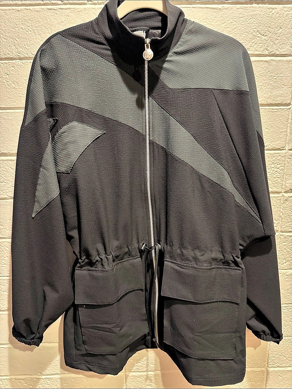Reebok Above the Rim Windbreaker Jacket Black Color Block ANINE BING Collaborati